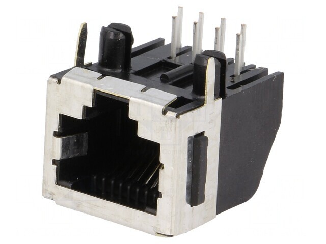 Soclu RJ45 8P Cat 3 Ecranat Profil Jos Cu Blocare Panou