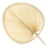 Evantai decorativ din frunze de palmier, natural, 57 cm, CMCLASS