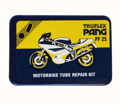 Set petice vulcanizare Pang PF25 pentru camera motociclete si scutere, 5 petice si solutie lipit Kft Auto foto