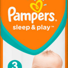 Pampers Sleep & Play Scutece pentru copii, numărul 3, 6-10kg, 58 buc