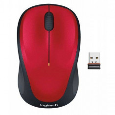 Mouse Wireless Logitech M235 Black Red foto