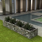 VidaXL Strat &icirc;nălțat gabion, 360 x 90 x 50 cm, oțel