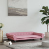 Pat de caini, roz, 100x50x21 cm, catifea GartenMobel Dekor, vidaXL
