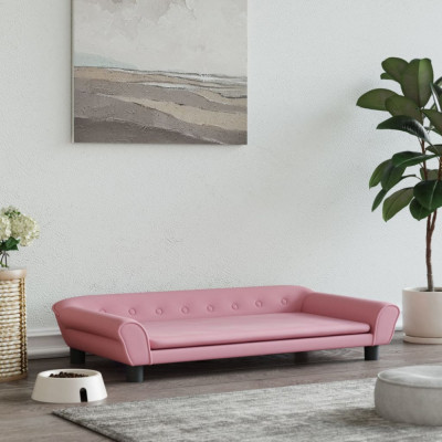 Pat de caini, roz, 100x50x21 cm, catifea GartenMobel Dekor foto