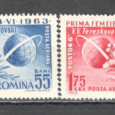 Romania.1963 Posta aeriana-Cosmonautica Vostok 5 si 6 ZR.194