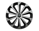 Cumpara ieftin Set 4 capace roti Fame Gri-Negru cu inel R16, pentru gama auto Toyota, Autohelix MSA