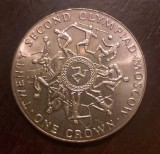 Moneda Insula Man - 1 Crown 1980 - Olimpiada Moscova