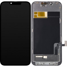 Display cu Touchscreen ZY pentru Apple iPhone 13, cu Rama, Versiune OLED IC Movable, Negru