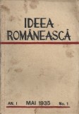 C9195N Ideea rom&acirc;nească, numărul 1, anul I, 1935