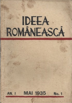 C9195N Ideea rom&amp;acirc;nească, numărul 1, anul I, 1935 foto