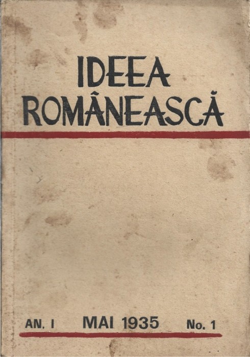 C9195N Ideea rom&acirc;nească, numărul 1, anul I, 1935