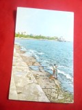 Ilustrata Constanta - Pe malul marii , anii &#039;60 RPR