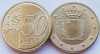 01B14 Malta 50 euro cent 2017 2nd map km 130 UNC, Europa