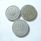 3 Monede 15 bani 1954 , 1955 , 1956 , cal. Buna -F.Buna