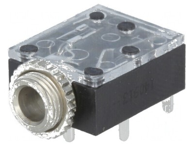 Conector Jack 3,5mm soclu mamă stereo 3 piste THT foto