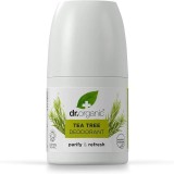 Deodorant Roll-on Dr. Organic cu Arbore de Ceai, Bio, Vegan, Fara Aluminiu, 50ml