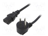 Cablu 3x1mm2 IEC C13 mamă IS1-16P (H) ştecăr &icirc;n unghi PVC LIAN DUNG