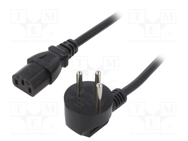 Cablu 3x1mm2 IEC C13 mamă IS1-16P (H) ştecăr &icirc;n unghi PVC LIAN DUNG