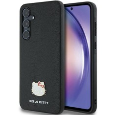 Husa Hello Kitty Samsung Galaxy A55 5G Hardcase Metal Logo Kitty Head, negru, HKHCSA55PGHDLMK foto
