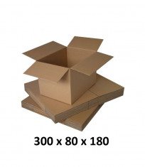 Cutie carton 300x80x180, natur, 3 starturi CO3, 435 g/mp foto