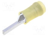 V&acirc;rf tip ac 2,6mm crimpat pe cablu 3-6mm&sup2; izolat galben TE Connectivity