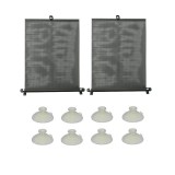 Jaluzele auto retractabile negre set 2 buc x 55cm latime, Carcommerce