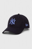 New Era șapcă de baseball din bumbac culoarea albastru marin, cu imprimeu, NEW YORK YANKEES