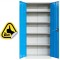 FISET DULAP METALIC ASAMBLAT 4 RAFTURI 800x350x1800 mm, 50 kg/polita, usi color albastre, PLUS