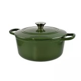 Vas de Gatit Emailat cu Capac 3,5 Litri, Verde Handy KitchenServ, Perfect Home