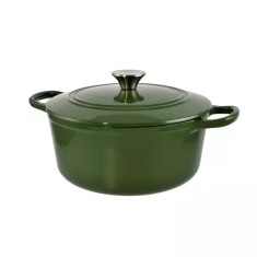 Vas de Gatit Emailat cu Capac 3,5 Litri, Verde Handy KitchenServ