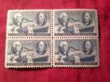 Serie 1 valoare SUA 1947 in bloc 4 valori - G.Washington si B.Franklin
