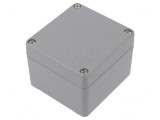Carcasă universală din aluminiu gri IP66 75x80x57mm