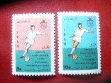 Serie Iran 1968 - Campionatele Mondiale Fotbal , 2 valori, Nestampilat
