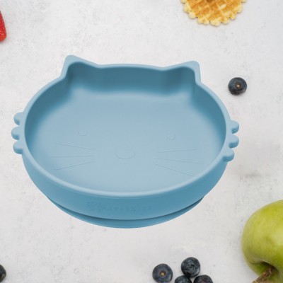 Bol din silicon, AppeKids, Kitty II - Aqua Blue foto