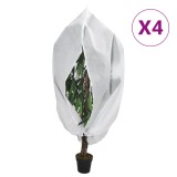 VidaXL Protecție de fleece plante cu fermoar 4 buc 70 g/m&sup2; 3,93x3 m