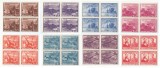 |Romania, LP 156 I/1943, Centenarul Artileriei, blocuri de 4, MNH