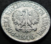 Moneda 1 ZLOT - POLONIA, anul 1976 *cod 2810 B, Europa, Aluminiu