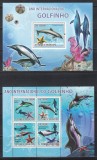 Sao Tome si Principe 2008 - Anul Internațional al Delfinilor, Colita + Bloc, Cota 20 EURO, RARE, MNH