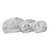 Set 3 genti pentru cosmetice, culoare argintie, Global Fashion