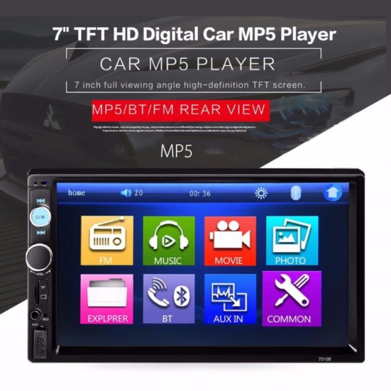 Radio MP5 Video Player Auto Display 7" 2DIN Bluetooth Touchscreen | Okazii. ro