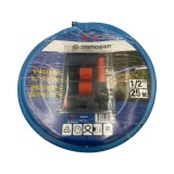 Kit furtun albastru cu accesorii, 12.5 mm (1/2), 12 BAR, 25 metri rola