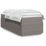 VidaXL Pat box spring cu saltea, gri taupe, 100x200 cm, textil 3285550