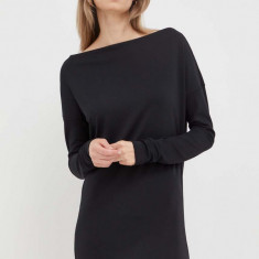 Sisley rochie culoarea negru, mini, mulata