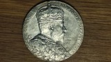 Anglia / Marea Britanie - medalie rara argint sterling - Edward VII &amp; Alexandra - Incoronarea 1902 - aprox 12.8 gr, ⌀ 31mm - Detalii foarte bune !!