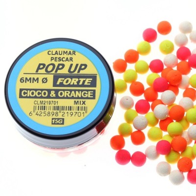 Pop Up Claumar Cioco-Orange Forte Mix Color 15Gr 6mm foto