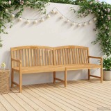 vidaXL Bancă din lemn sculptată manual cu flori natural 42030016