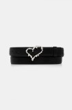 Desigual curea HEART femei, culoarea negru, 25SARL22