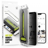 Folie de protectie Ecran Privacy Ringke Easy Slide pentru Apple iPhone 16e / 14 / 13 Pro / 13, Sticla Securizata, Full Glue, Set 2 bucati