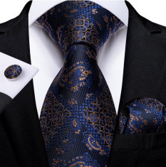 Set cravata + batista + butoni - matase - model 313 foto