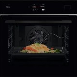 Cuptor incorporabil AEG TB8SB73ZAB, Electric, SteamBoost, Autocuratare cu abur, 70 l, Clasa A++, Wi-Fi, negru
